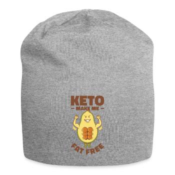Keto Ernährungsberater Diät Ketogene Ernährung - Jersey-Beanie - Grau meliert - Vorne