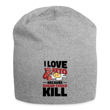 Keto-Diät Ketogene Ernährung Ernährungsberaterin - Jersey-Beanie - Grau meliert - Vorne