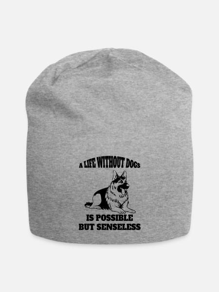 Hunde Labrador Haustier Hund Geschenk Hundehalter - Jersey-Beanie - Grau meliert