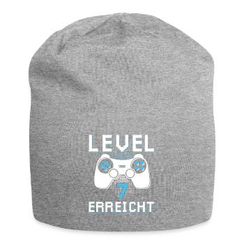 Level 7 Erreicht Gamer - Jersey-Beanie - Grau meliert - Vorne