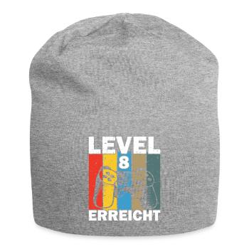 Level 8 Erreicht Gamer - Jersey-Beanie - Grau meliert - Vorne
