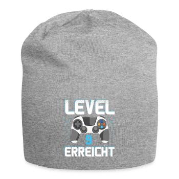 Level 9 Erreicht Gamer - Jersey-Beanie - Grau meliert - Vorne