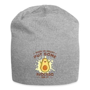 Keto Avocado Frucht Ketogene Ernährung Diätetiker - Jersey-Beanie - Grau meliert - Vorne