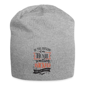 Par la piqûre de mon pouce quelque chose de méchant vient - Bonnet en jersey - gris chiné - Devant
