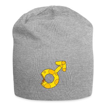 Male gender - Mars symbol - Jersey Beanie - heather grey - Front