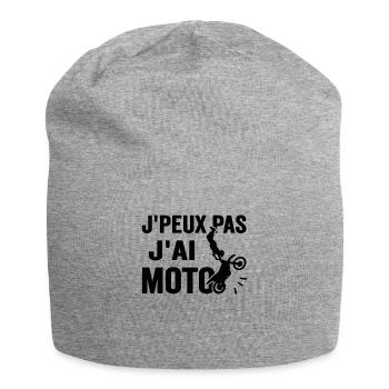 Je Peux Pas J'ai Moto Humour Cadeau Anniversaire - Bonnet en jersey - gris chiné - Devant