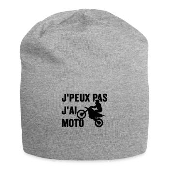 Je Peux Pas J'ai Moto Humour Cadeau Anniversaire - Bonnet en jersey - gris chiné - Devant