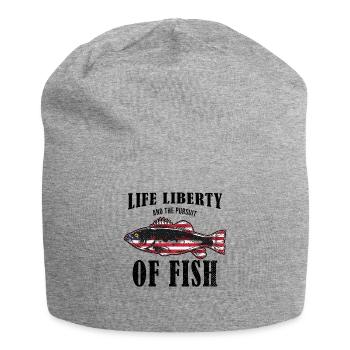 Life Liberty & The Pursuit Of Fish USA Fishing - Jersey Beanie - heather grey - Front