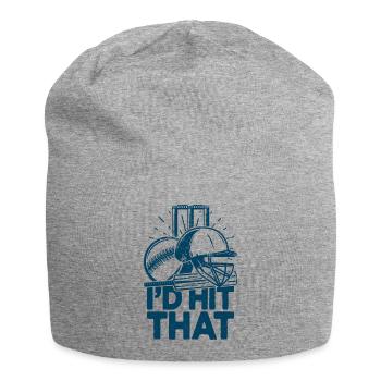 I'd Hit That Funny Cricket Cricketers - Jersey Beanie - heather grey - Front