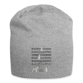 Schnauzer Dog Partition De Musique Cadeau - Bonnet en jersey - gris chiné - Devant