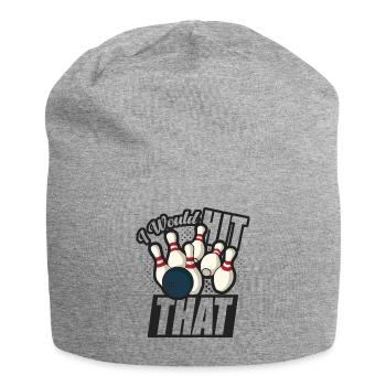 Je frapperais ce drôle de bowling retro bowler - Bonnet en jersey - gris chiné - Devant