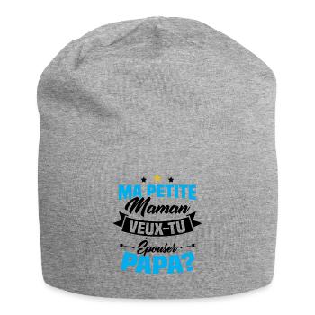 Ma Petite Maman Veux Tu Épouser Papa ? - Bonnet en jersey - gris chiné - Devant