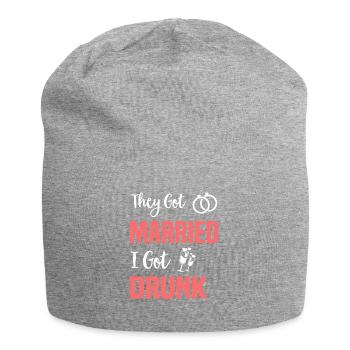 JGA Wedding Marriage Jungesellenabschied Party - Jersey Beanie - heather grey - Front