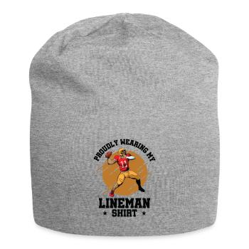Football Lineman Proud Life Player Sports - Jersey Beanie - heather grey - Front