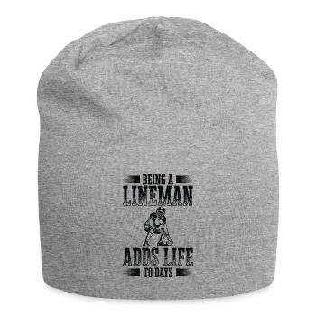 Football Lineman Leben Spieler Sport - Jersey-Beanie - Grau meliert - Vorne