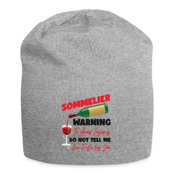 Sommelier Wine Drinking Tasting - Jersey-Beanie - Grau meliert - Vorne