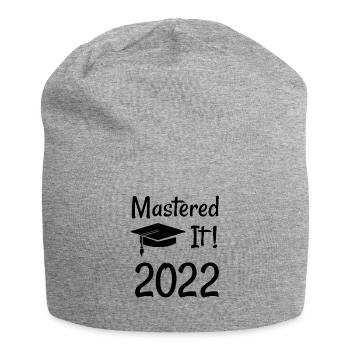 Cadeau de maîtrise 2022 MAÎTRISÉ! - Bonnet en jersey - gris chiné - Devant