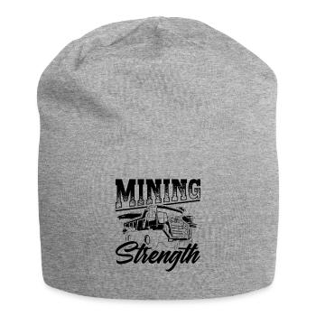Mining Strength Mining Trucker Coal Mine Truck - Jersey Beanie - heather grey - Front