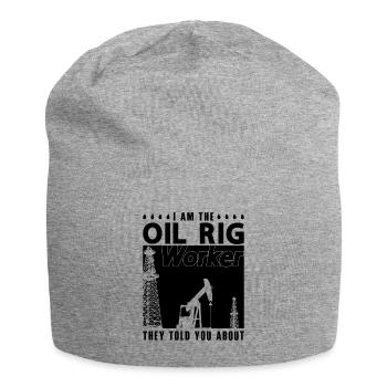 I am the oil rig worker oilfield worker - Jersey Beanie - heather grey - Front