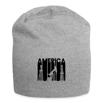 Oilfield Worker America Oil Rig Worker Arbeiter - Jersey Beanie - heather grey - Front
