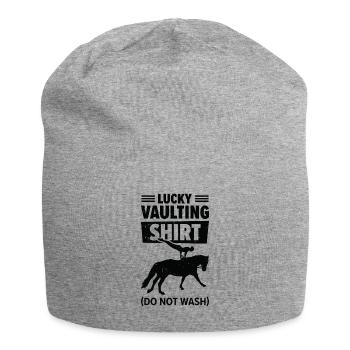 Sport équestre Vaulting Drôle d’équitation chanceuse Équitation - Bonnet en jersey - gris chiné - Devant