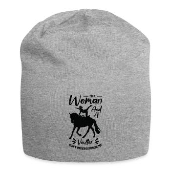 Pferdesport Voltigieren Voltigierer Reiten - Jersey-Beanie - Grau meliert - Vorne