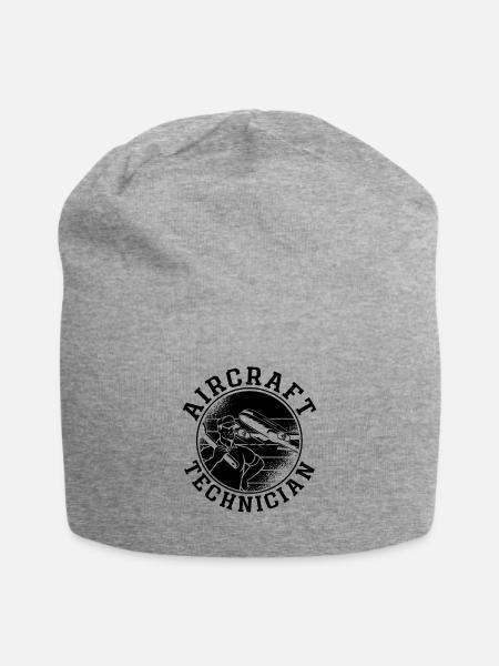Fluggerättechniker Fluggerätmechaniker Luftfahrt - Jersey-Beanie - Grau meliert