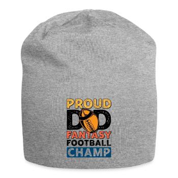 Fantasy Football Proud Dad Champ Sports Football - Jersey Beanie - heather grey - Front
