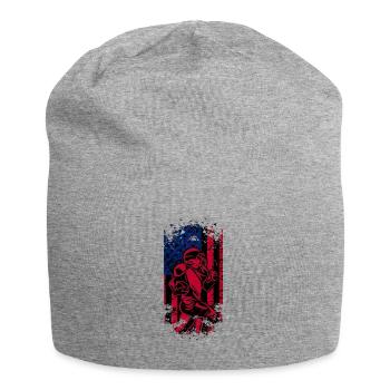 Football américain Drapeau Sports patriotiques - Bonnet en jersey - gris chiné - Devant