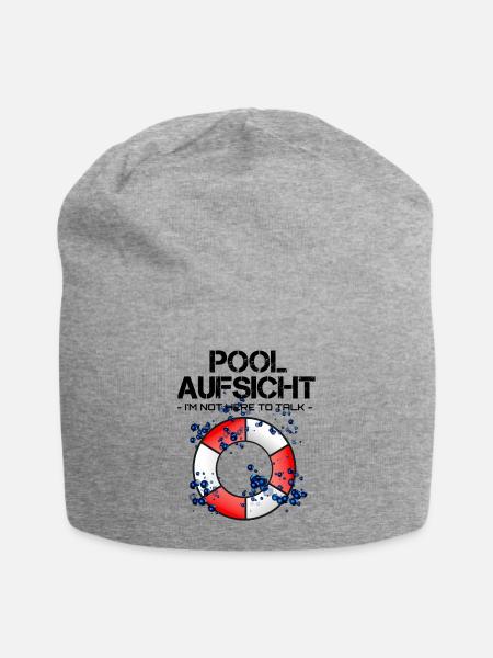Aufsicht Rettungsschwimmer - Jersey-Beanie - Grau meliert
