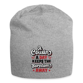 One day keeps boredom away, Cousins Day. - Jersey Beanie - heather grey - Front