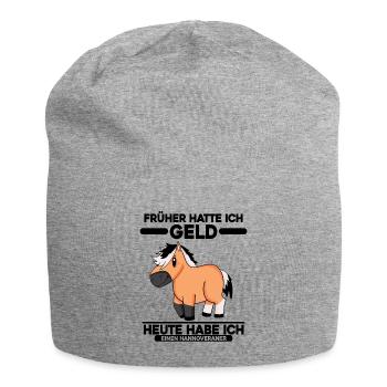 Hannoveraner Pferd Hauspferd - Jersey-Beanie - Grau meliert - Vorne