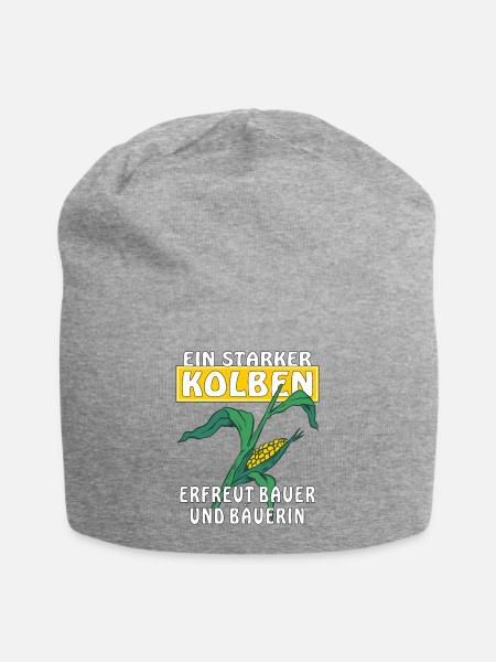 EIN STARKER KOLBEN ERFREUT BAUER UND BÄUERIN - Jersey-Beanie - Grau meliert