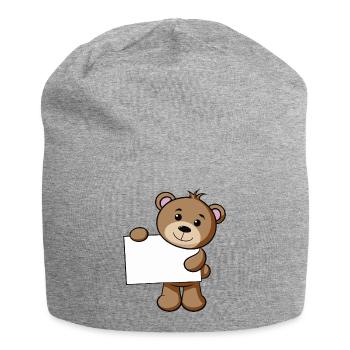 Teddy Schild - Jersey-Beanie - Grau meliert - Vorne