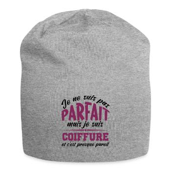 Je ne suis pas parfait mais je suis coiffeur - Bonnet en jersey - gris chiné - Devant