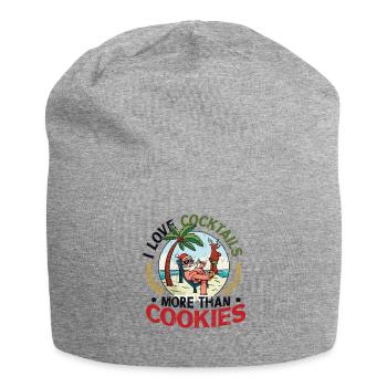 Like Cocktails More Than Cookies Christmas In July - Jersey Beanie - heather grey - Front