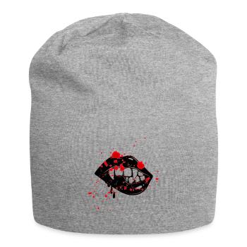 Vampire lips - Jersey Beanie - heather grey - Front