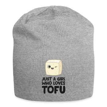 Juste une fille qui aime le tofu - Bonnet en jersey - gris chiné - Devant