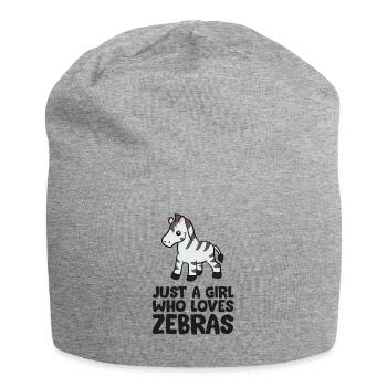Nur ein Mädchen, das Zebras liebt - Jersey-Beanie - Grau meliert - Vorne