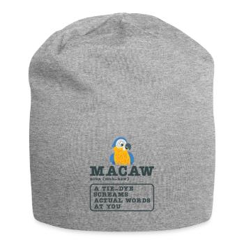 Ara Papagei Vogel Zoo Tier Vogelbeobachter - Jersey-Beanie - Grau meliert - Vorne