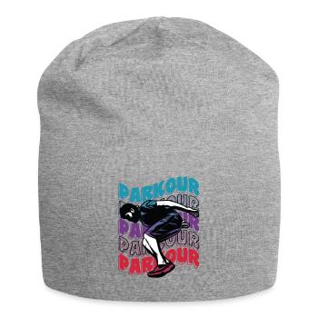 Freelaufender Parkour - Jersey-Beanie - Grau meliert - Vorne