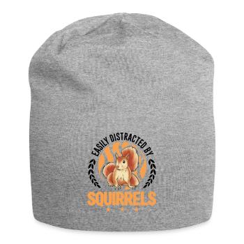 Facilement distrait par Écureuil Écureuil Écureuil - Bonnet en jersey - gris chiné - Devant