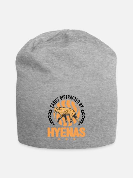 Easily distracted by Hyenas Erdwolf Hyäne - Jersey-Beanie - Grau meliert