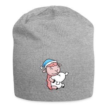 Mouton avec oreiller et bonnet de couchage - Bonnet en jersey - gris chiné - Devant