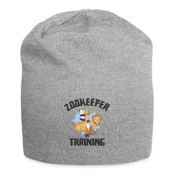 Zoowärterausbildung Zootier Wildtiere Tierpflege - Jersey-Beanie - Grau meliert - Vorne