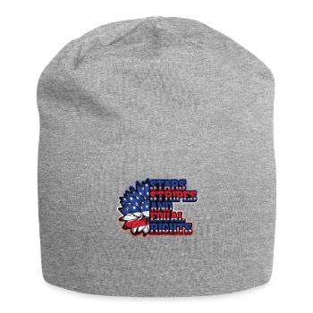 Stars Stripes et égalité - Bonnet en jersey - gris chiné - Devant