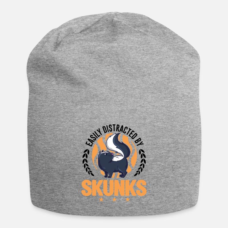 Easily distracted by Skunks Stinktier - Jersey-Beanie - Grau meliert