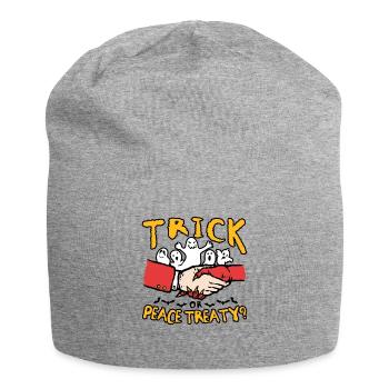 Halloween Trick Traité de paix Choix pacifiste - Bonnet en jersey - gris chiné - Devant