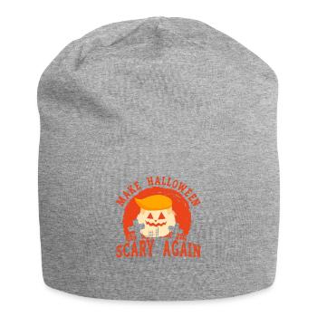 Halloween Abstimmung Politischer Kürbis Wähler - Jersey-Beanie - Grau meliert - Vorne