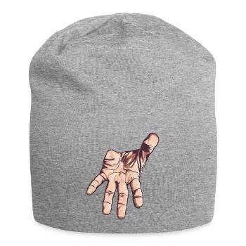 tendre la main, art vectoriel - Bonnet en jersey - gris chiné - Devant